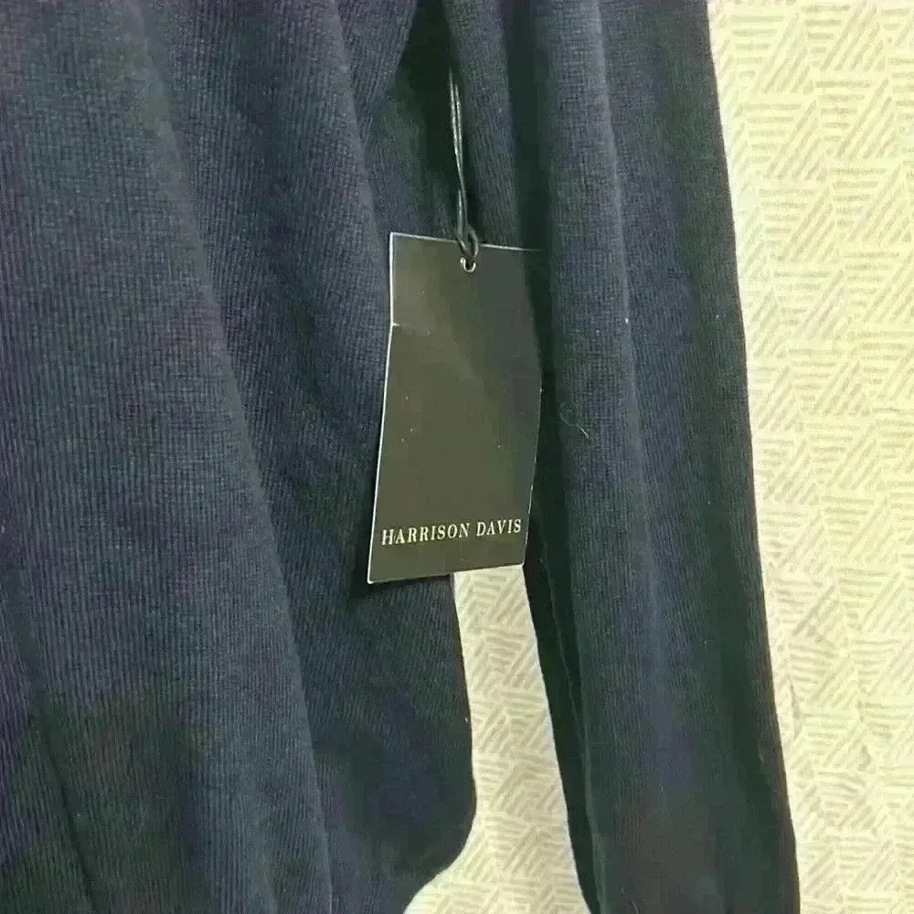 NWT‎ Harrison DAVIS Quarter Zip Navy Sweater